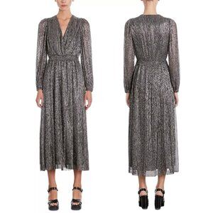 ✨ NWT The Kooples Metallic Pleated Maxi Dress – Size 8 ($545)